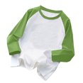 thumbnail image 1 of Offres de T-Shirts Graphiques pour Filles Mode T-Shirts Décontractés à Manches Longues pour Fille et Garçon Hauts à Col Rond T-Shirts Graphiques pour Filles Vert 130, 1 of 3