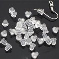 thumbnail image 3 of 200pcs Plastic Clear Earring Backs Backings (White), 3 of 3
