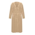 thumbnail image 2 of SHTXOZHI Men's Flannel Robe Warm Fleece HoodedSpa Bathrobe Winter Soft Robes with Pockets, 2 of 5
