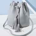 thumbnail image 3 of Bucket Bag Fashion Drawstring Tassel Vintage Crossbody Bag Shoulder Purse, 3 of 7