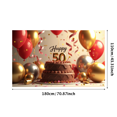 thumbnail image 3 of Fiftyth Birthday Celebration Backdrop Banner, Balloon Elements Party Decorations, for Birthday Party Photography Props Birthday Decoration Happy Birthday Party Supplies, 3 of 4