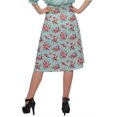 thumbnail image 3 of Moomaya Poly Spandex Skirt With Elastic Waist Printed Skirt Ladies Summer Wear, 3 of 5