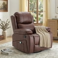 thumbnail image 2 of AECOJOY Power Lift Recliner Chair with Massage and Heat, Electric Recliner with Cup Holders and Side Pocket, Brown, 2 of 9