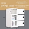 thumbnail image 2 of MECOLOR Vertical Single Tier Small Locker with Padlock latche 3 Compartment Storage for Employee,Home,Office,School,Kids, 2 of 2