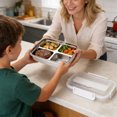 thumbnail image 1 of Boîte à Bento Compartimentée en Acier Inoxydable - Récipient Alimentaire Hermétique, Préparation des Repas Sécurisée et sans Fuite,, Blanc, JKODE, 1 of 8