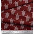 thumbnail image 3 of Soimoi Tissu Poly Georgette Imprimé Tortue au Mètre 52 Pouces de Large, 3 of 3