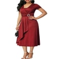 thumbnail image 1 of Womens V Neck Long Dress Formal Cocktail Party Evening Plus Size, 1 of 4