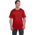 thumbnail image 2 of Hanes 5590 Adult Tagless Tee With Pocket, Deep Red - Large, 2 of 8