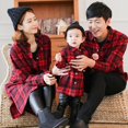 thumbnail image 1 of Matching Plaid Flannel Shirt Mom Dad Baby, 1 of 6