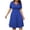 Blue Dress, variant on Women's Plus Size Knee Length A Line Dress Solid Color Tops Short Sleeve Clothing V Neck Elegant Casual Comfy Summer Dresses for Female Black L Sales