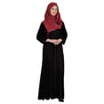 thumbnail image 2 of Bimba Vêtements Islamiques pour Femmes Longue Robe de Prière Maxi avec Hijab Imprimé Abaya en Rayonne Robe Musulmane à Boutons devant, 2 of 7