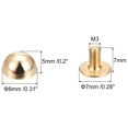 thumbnail image 2 of Unique Bargains 8x5mm Screw Back Rivets Solid Round Head Leather Studs Gold Tone 10 Pack, 2 of 5