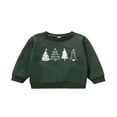 thumbnail image 1 of Toddler Baby Boy Girl Clothes Christmas Tree Print Long Sleeve Pullover Sweatshirt Sweater Fall Winter Tops, 1 of 7