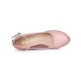 thumbnail image 4 of BLISSFUL STEP Escarpins à Talon Bloc pour Femmes Plateforme Bride à la Cheville Bout Rond Talon Rose 6, 4 of 7