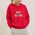 thumbnail image 2 of Zwiiyzr Chandails à Capuchon pour Enfants en Molleton Doux et Chaud, Chandail à Capuche à Enfiler pour Garçons et Filles (3-8 Ans) Rouge, 2 of 7