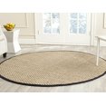 thumbnail image 2 of Safavieh Natural Fiber Collection NF114C Border Basketweave Seagrass Area Rug, 4' x 4' Round, Black, 2 of 4