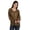 Brown, variant on Moomaya Printed WoMen's Button Down Shirt Long Sleeve Tshirt V-Neck Tunic Top