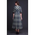 thumbnail image 3 of Bimba Robe Chemise à Carreaux Boutonnée Imprimée Col Mandarin Manches Retroussables - X-Grand, 3 of 5