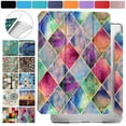 thumbnail image 1 of iPad Mini 5th Gen 2019 7.9 Inch [ Mini 5 ] A2133 A2124 A2126 MUXH2LL/A MUXF2LL/A MUXG2LL/A Shock Proof Magnetic Dual Angle Stand with Honeycomb Pattern Printed Cover - Diamond Grid, 1 of 8