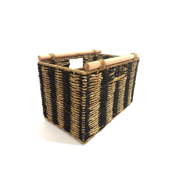 Hometrends Panier de rangement en papier et jonc de mer tissés