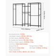 thumbnail image 3 of VEVOR Clothing Garment Rack, Heavy Duty Closet Wardrobe, 7 Adjustable Tiers Clothes Racks with Steel Frame, 850 lbs Load Capacity Clothes Rack with 4 Hanging Rods, 3 of 9