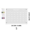 thumbnail image 3 of Transparent 3mm Acrylic Weekly Planner Memo Board - Magnetic Backing, Erasable with Pen & Magnetic Stickers, for Home & Office, 3 of 3