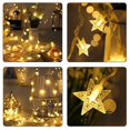 thumbnail image 3 of LNGOOR Star String Lights, 33Ft 80LED Star Fairy Lights with Remote Control, USB & Battery Powered String Lights for Xmas, Party, Wedding, Garden, Home Decorations（Warm White), 3 of 7