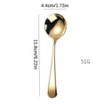 thumbnail image 3 of Soup Spoons Stainless Steel 6.2 Inch Length Stainless Steel Spoons Portable Handle Soup Spoons, 3 of 3