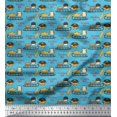 thumbnail image 1 of Soimoi Poly Georgette Fabric Sleigh,Bread & Hot Dog Food Print Sewing Fabric Yard 52 Inch Wide, 1 of 3