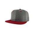 thumbnail image 1 of Top Headwear Flat Bill Adjustable Snapback Cap - Grey/Red, 1 of 2