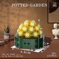 thumbnail image 2 of Potted Garden Orange Flowers Botanical Collection Set, 157 Pieces Modular Buildings, Decorative Home Office Creative Construction Toy Gifts for Adult Kid, 2 of 5