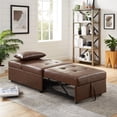 thumbnail image 3 of Payton Sofa Bed, Brown PU, 3 of 9