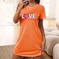 thumbnail image 2 of Amzcrzy Pyjamas pour Femmes Mode Imprimé Cœur Valentines Day Robe Décontractée Confortable à Manches Courtes Chemises de Nuit pour Femmes Valentines Day Cadeaux, 2 of 5