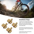thumbnail image 3 of <p>Bike Brake Pads Electric Bike Brake Pads Brake Pads For Brake Pads Replacement For  4 Pair Bike Brake Pads With Installation Tools Metal Reliable Braking Scooter Brake Pads For, 3 of 7