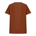 thumbnail image 4 of Timegard Plus Size Tops for Women Round Neck Short Sleeve Button Lightweight Blouse Casual Loose Tops, 4 of 5