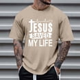 thumbnail image 1 of T-shirts pour Hommes Manfinity LEGND Slogan Graphique Décontracté T-Shirt à Manches Courtes pour Usage Quotidien, 1 of 3