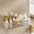 thumbnail image 1 of TopLLC Wall Hooks, Hooks for Hanging Glacier Patterned Bathroom Storage Rack Household Wall Mounted Bathroom Storage Rack Non Perforated Bathroom Wall Mounted Toilet Rack Storage rack, 1 of 9