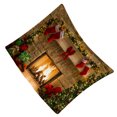 thumbnail image 3 of Xmas Fireplace Backdrop Christmas Tree Photography Background Party Banner backdrop; Christmas tree Home Decoration, 150x130cm, 3 of 8