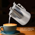 thumbnail image 1 of Stainless Steel Coffee Cup Mug, Milk Frothing Pitcher Jug with Lid and Dripless Spout Multifunctional Latte Coffee Art Tools for Kitchen Restaurant, 1 of 7
