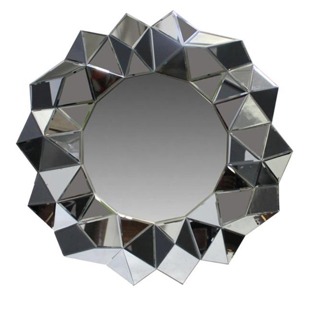 Benzara ETD-EN112840 Exclusive Mirror with Polystone Frame, Gray