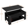 thumbnail image 2 of Yaheetech Modern Lift Top Coffee Table w/Hidden Compartment & Storage For Living Room, Black, 2 of 7