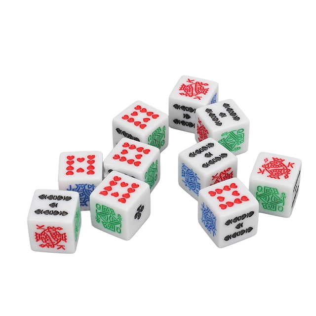 Poker Dice, 6 Sided Poker Dice Acrylic Interactive For Party