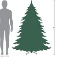 thumbnail image 4 of Northlight Pre-Lit Flocked Pencil Green Pine Artificial Christmas Tree - 6' - Clear Lights, 4 of 4