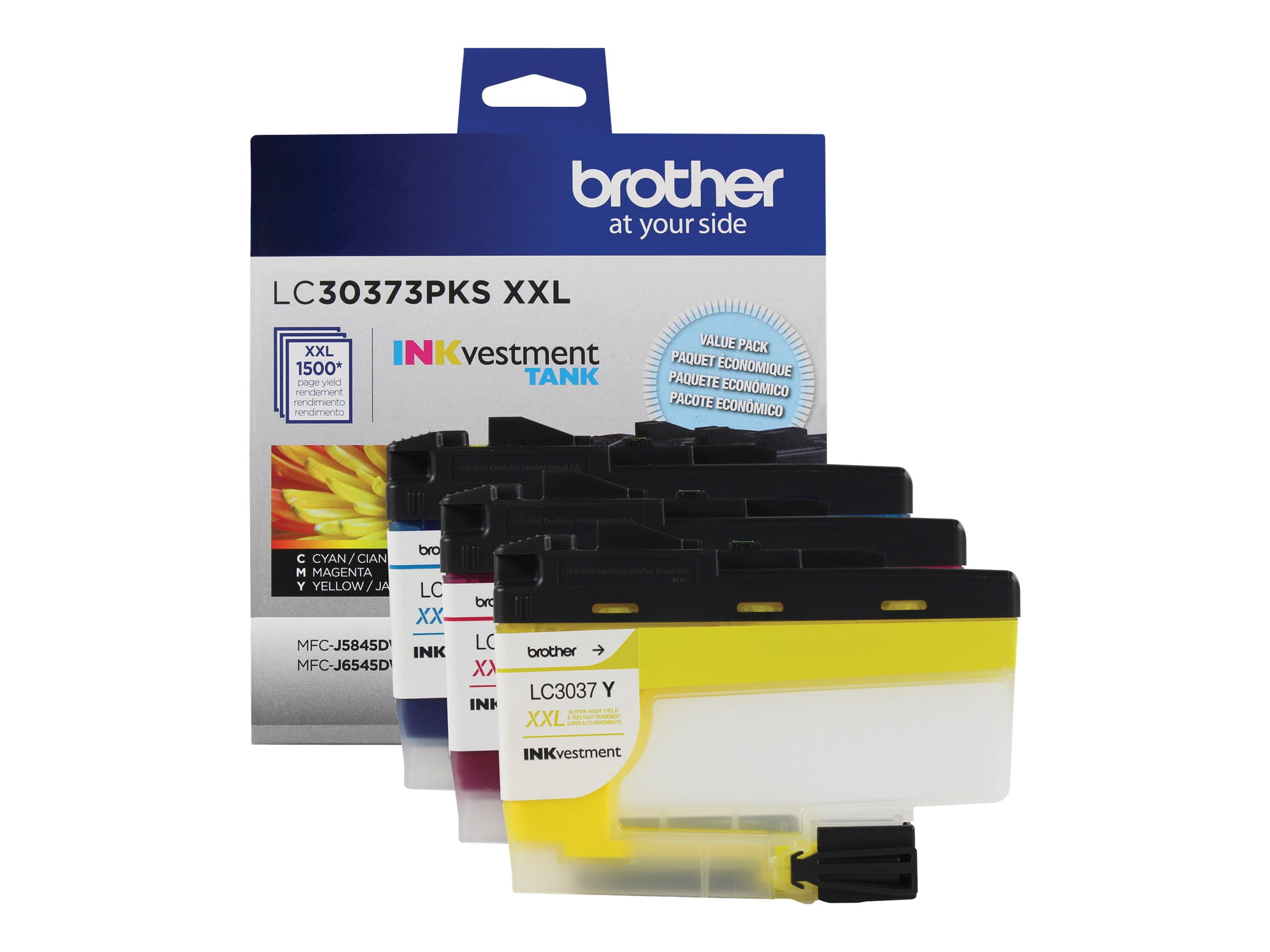 BROTHER LC3037 Super High-Yield Black Ink Cartridges, 3-Pack