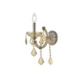 thumbnail image 1 of Elegant Lighting Maria Theresa Transitional Wall Sconce Golden Teak Crystal, 1 of 7