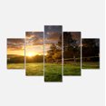 thumbnail image 2 of Fenced Ranch at Sunrise - Landscape Canvas Art Print, 2 of 3