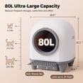 thumbnail image 2 of Homall Self Cleaning cat Litter Box with App Control, Automatic Cat Litter Box for Multiple Cats with Safety Protection/A Complimentary Garbage Bag, 2 of 9