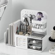 Uscallm Pegboard Organizer Box Desk Organizer For Office Dorm Study Table Effortless Storage For Pen Books Stationery Multi Functional Desktop Organizer