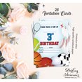 thumbnail image 5 of Darling Souvenir Blue Birthday Invitation Card Printable Fill or Write In Blank Invites Party Supplies Pack Of 28 5 x 7 Inches, 5 of 5
