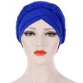 thumbnail image 3 of Bangcool Turban Headwrap Twisted Braid Elastic Beanie Headwrap Hair Loss Cover Sleep Cap, 3 of 8